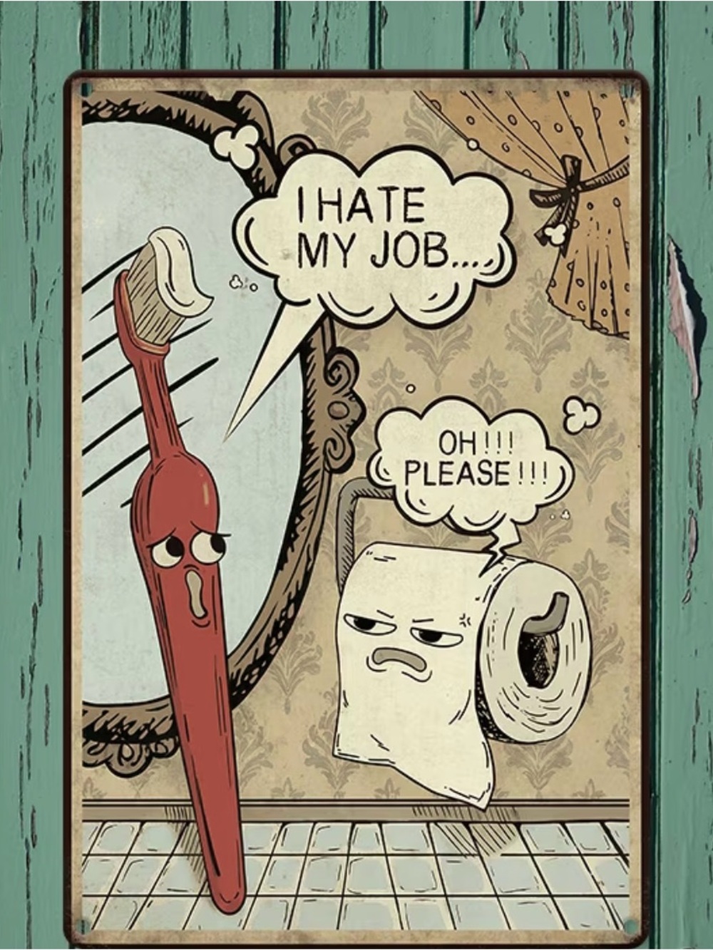 Humorous Bathroom Art Print